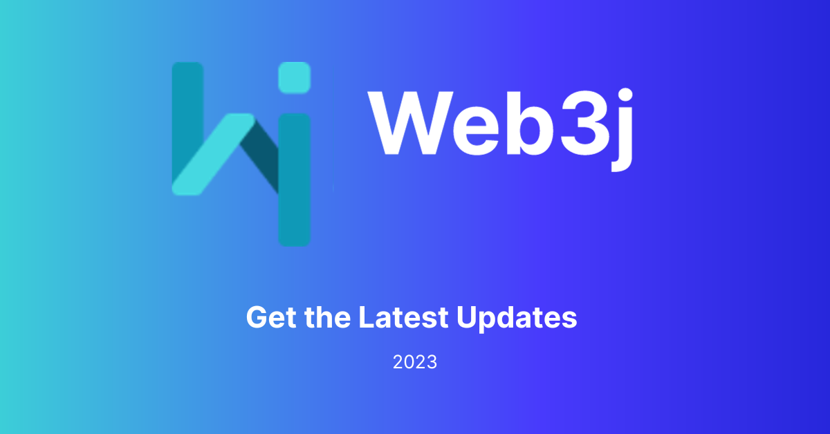 Web3j project update 2023
